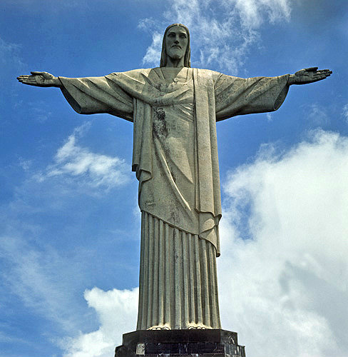 Brazil, Rio de Janeiro, the huge statue of Christ