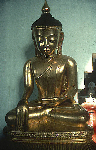 Gilt Lacquer Buddha, 20th century, Buddha Museum, Rangoon, Burma
