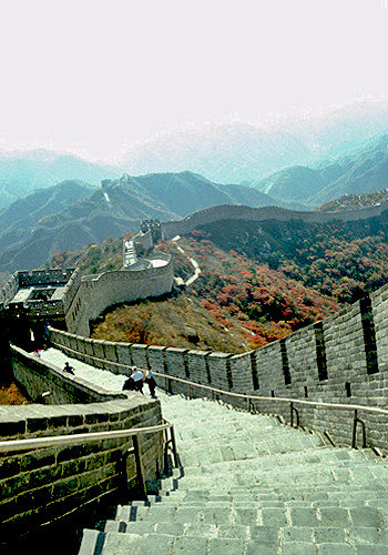 Great Wall of China, built from eighth to twentieth century, of stone, soil, sand and brick, China