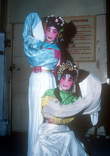 Chinese opera actors, Kwangchow, (Canton), China