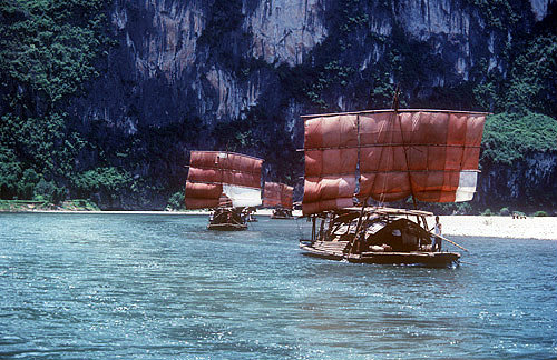 Li River and Junks under sail, China