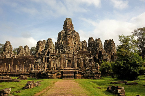 Bayon temple, general view, Angkor Thom, completed late twelfth century by King Jayarman VII, Cambodia