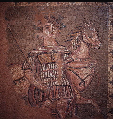 Paphos Cyprus Castor or Pollux 3rd century AD mosaic in a Roman Villa