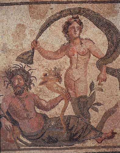 Paphos Cyprus Peneius River God and one of his daughters  Daphne