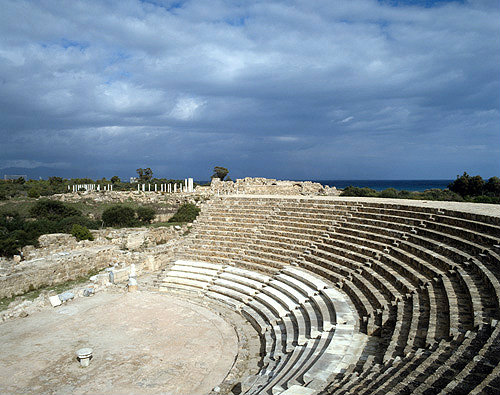 Theatre dating from reign of Augustus, 27 BC to AD 14, Salamis, Cyprus