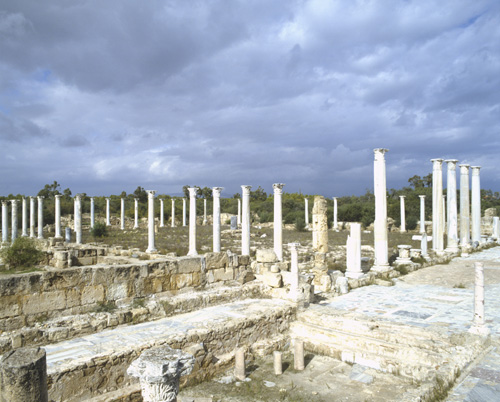 Salamis, the Palaestra, seen from the south east corner across the south annexe, 2nd century AD, Kibris, Cyprus