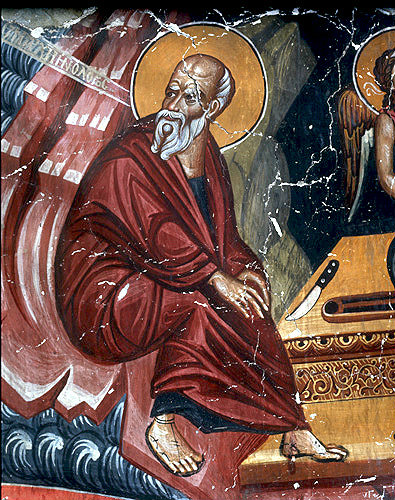 St John, painted by Philip Goul, 1453, Church of the Holy Cross, Platanistasa, Cyprus