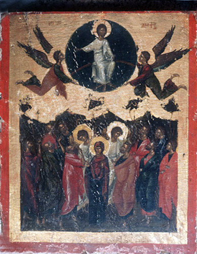 Cyprus, church of St Neophytos Monastery near Paphos, the Ascension Icon on the Altar Screen