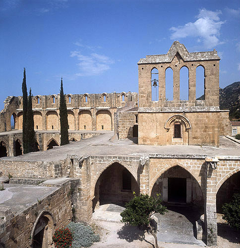 Bellapais Abbey, 12th to 13th century, bell tower, Northern Cyprus