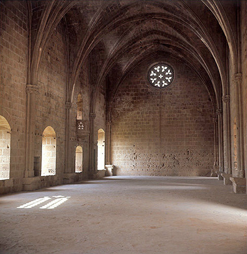 Bellepais Abbey,  fourteenth century refectory, Northern Cyprus