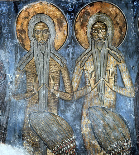 Cyprus, St Neophytos Monastery near Paphos, Saints Onoufrios and Makarios
