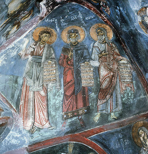 Cyprus,  St Neophytos Monastery, Prophets Moses, David  and Isaiah