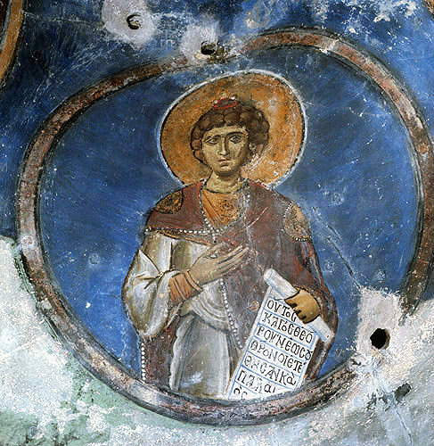 Cyprus, the Prophet Daniel in the cave Church of St Neophytos Monastery