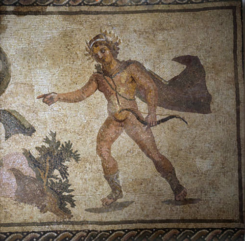 Apollo, 3rd century Roman mosaic, Paphos, Cyprus