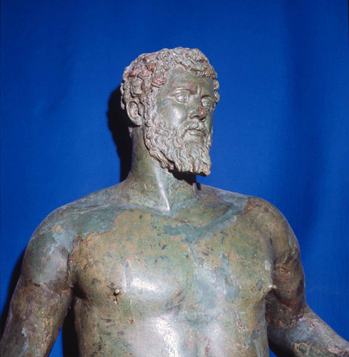Paphos Cyprus Bronze statue of Septimus Severus detail 193-211AD