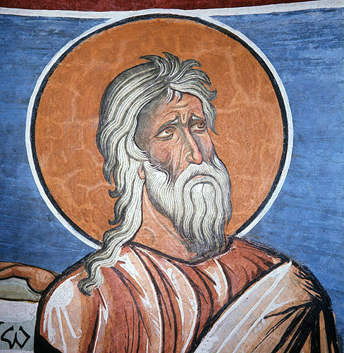 Cyprus, Lagoudera, Ezekiel one of the twelve prophets in the Dome of the Church of Panagia Tou Arakou, Lagoudera Monastry 1192 AD