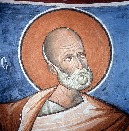 Jonah, one of twelve prophets, 1192, dome of the Church of Panagia Tou Arakou, Lagoudera Monastery, Cyprus