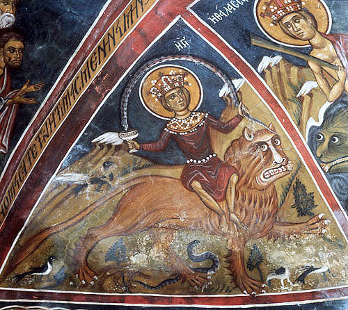 Cyprus, Asinou,  Church of of our Lady of the Pastures, Last Judgement, personification of the land