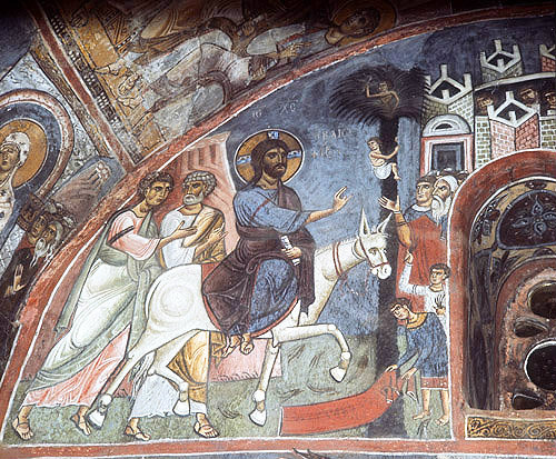 Cyprus, Asinou Church, the Entry into Jerusalem 1105-06C AD