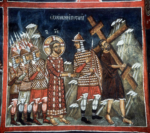 Cyprus, Asinou, the carrying of the Cross