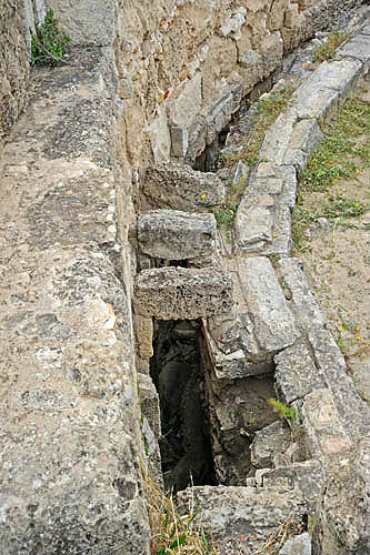 Forty four seat Roman latrine beside gymnasium, Salamis, Northern Cyprus