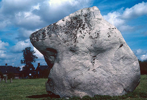 Inner circle stones in southern sector, circa 3000 BC, neolithic henge monument, Avebury, Wiltshire, England