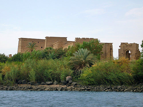 Temple of Isis, Philae, seen from Nile, Egypt