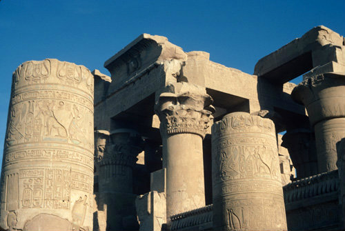 Egypt, Greco-Roman temple at Kom Ombo, dedicated to Horus and Sobek, begun by Ptolemy VI, second century BC
