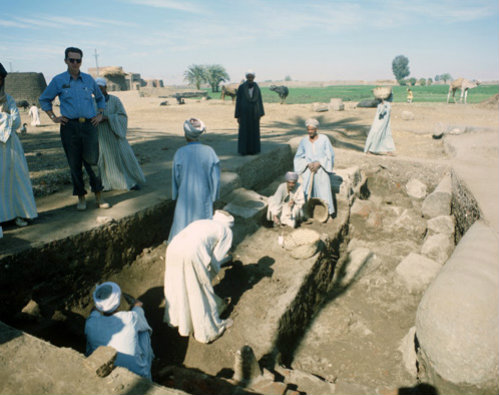 Egypt excavating the Basilica of St Pachomius near Nag Hammadi on the east  bank of the Nile