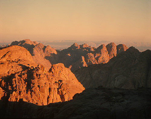 Sinai Mountains at sunrise, Egypt