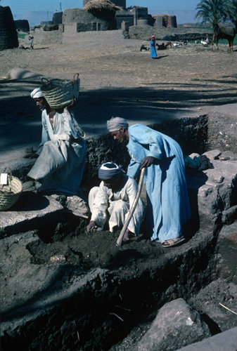Egypt excavating the Basilica of St Pachomius near Nag Hammadi on the East Bank of the Nile