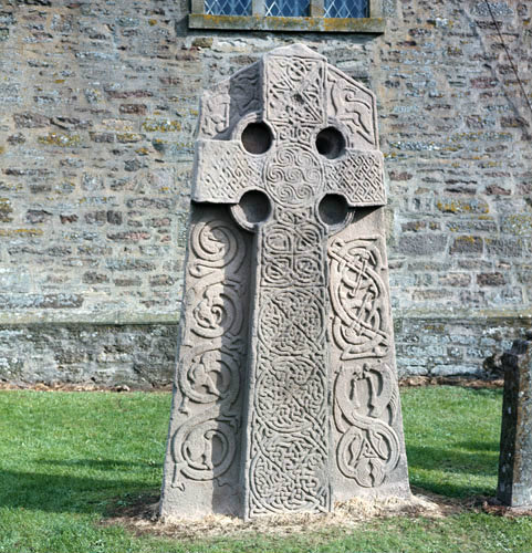 Pictish Cross-slab 8th century Aberlemno Church near Forfar Angus Scotland