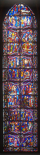 St Margaret and St Catherine window, number 26, thirteenth century, Chartres Cathedral, Chartres, France