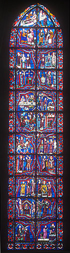 St Remy, window number 28, thirteenth century, Chartres Cathedral, Chartres, France