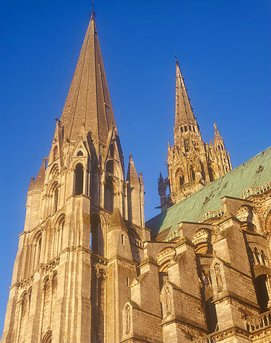 South spire, twelfth century, Chartres Cathedral, France