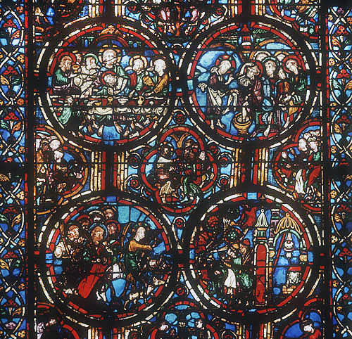 Passion window, thirteenth century, Bourges Cathedral, France