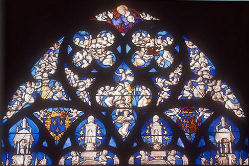 Tracery of the sixteenth century Tulliers window, Bourges Cathedral, France