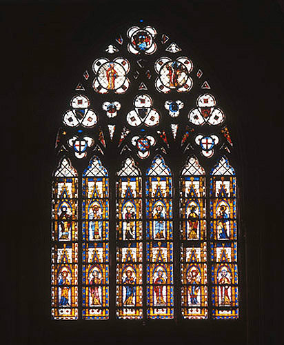 Window of the Apostles, sixteenth century, restored, Troyes Cathedral, France
