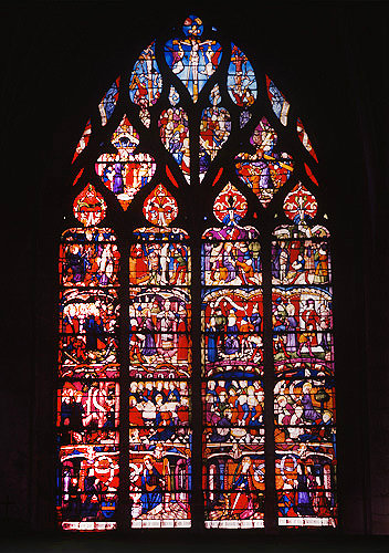 Passion window, fifteenth century, Church of La Madeleine, Troyes, Champagne, France