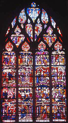 Passion window, fifteenth century, Church of La Madeleine, Troyes, France