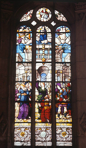 France, Sens Cathedral, the Sibyl window, 16th century, Chapel of the Sacred Heart