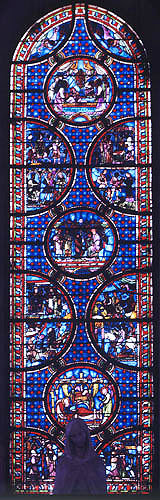 Medallion window, thirteenth century, Troyes Cathedral, France