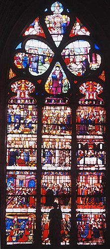 St Louis window, sixteenth century, Church of la Madeleine, Troyes, France