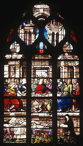 Last Supper, sixteenth century, Church of Sainte Foy, Conches, France