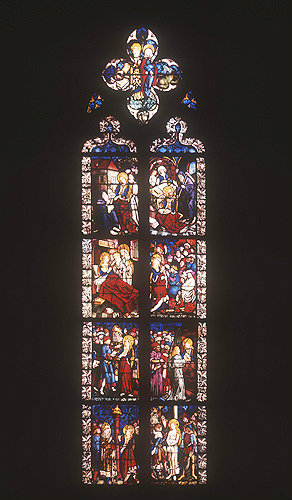 France, Strasbourg, St Guillaume, 15th century life of St Catherine by Peter Hemmel von Andlau, first window north nave.