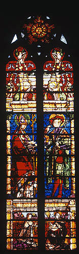 Window in the chapel of St Livier, by Valentin Bousch, sixteenth century, Metz Cathedral, France