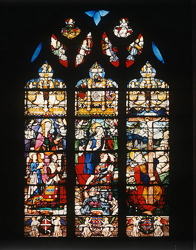 Crucifixion window with Guy de Laval and his family, Montmorency, France