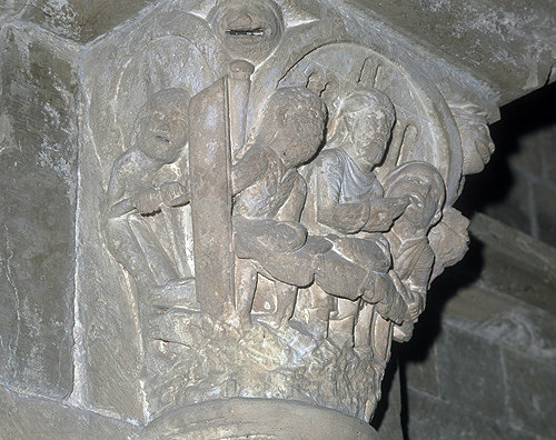 France, Vezelay, Lazarus and the rich man 12th century capital
