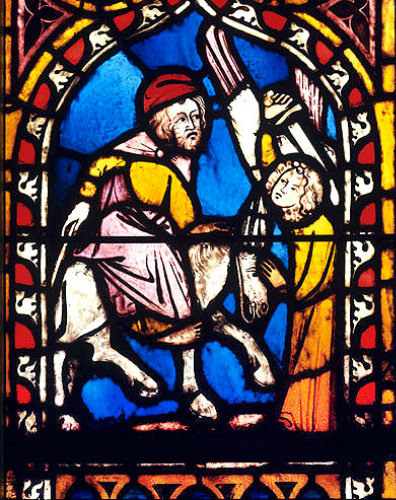 Balaam and the Ass, fourteenth century German panel, Mulhouse, France