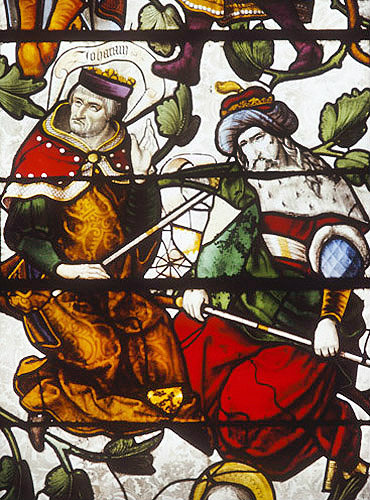 Detail from Jesse Tree window, 1515, Autun Cathedral, France